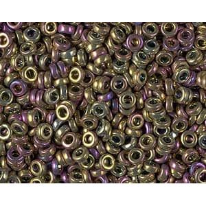 Spacer Miyuki 3mm 188 Gold Purple Iris, les 3g.