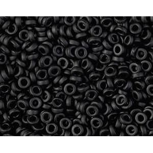 Spacer Miyuki 3mm 401F Matte Black Opaque, les 5g.