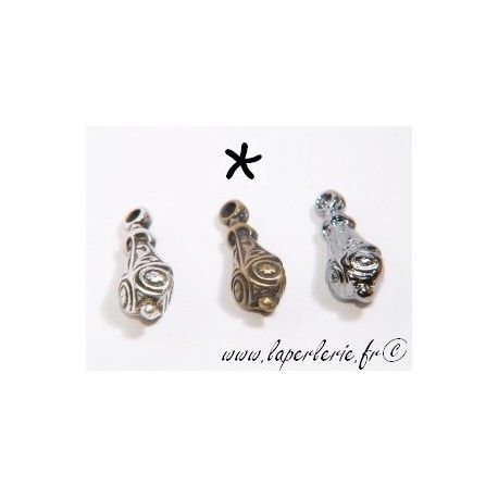 Breloque goutte 15mm LAITON VIEILLI  - 1