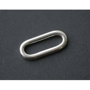 Intercalaire rectangle arrondi 30x13.5mm ARGENTÉ x 1