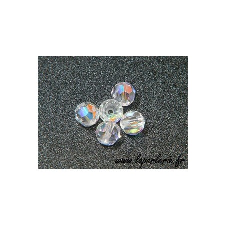 Rondes 6mm  CRYSTAL AB x10