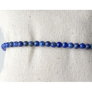 Bracelet ronde 4mm LAPIS LAZULI 18cm