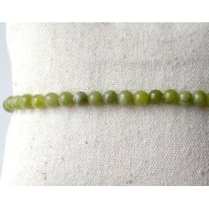 Bracelet ronde 4mm SERPENTINE JADE DE CORÉE 18cm