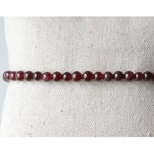 Bracelet ronde 4mm GRENAT 18cm