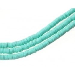 Heishi Beads 6x1mm Light Turquoise x1 wire of 40cm