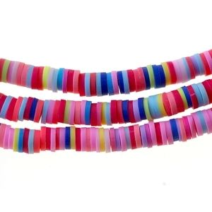 Rondelles Heishi 6x1mm Multicolore x1 fil de 40cm