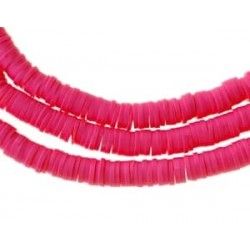 Heishi Beads 6x1mm INDIAN PINK  x1 wire of 40cm