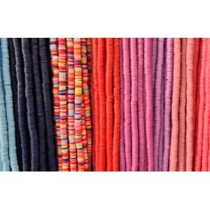 Rondelles Heishi 6x1mm Blanc x1 fil de 40cm