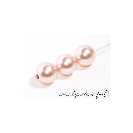 Ronde nacrée 10mm LIGHT ROSE x10  - 1