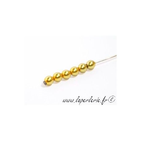 Ronde nacrée 4mm LIME x30  - 1