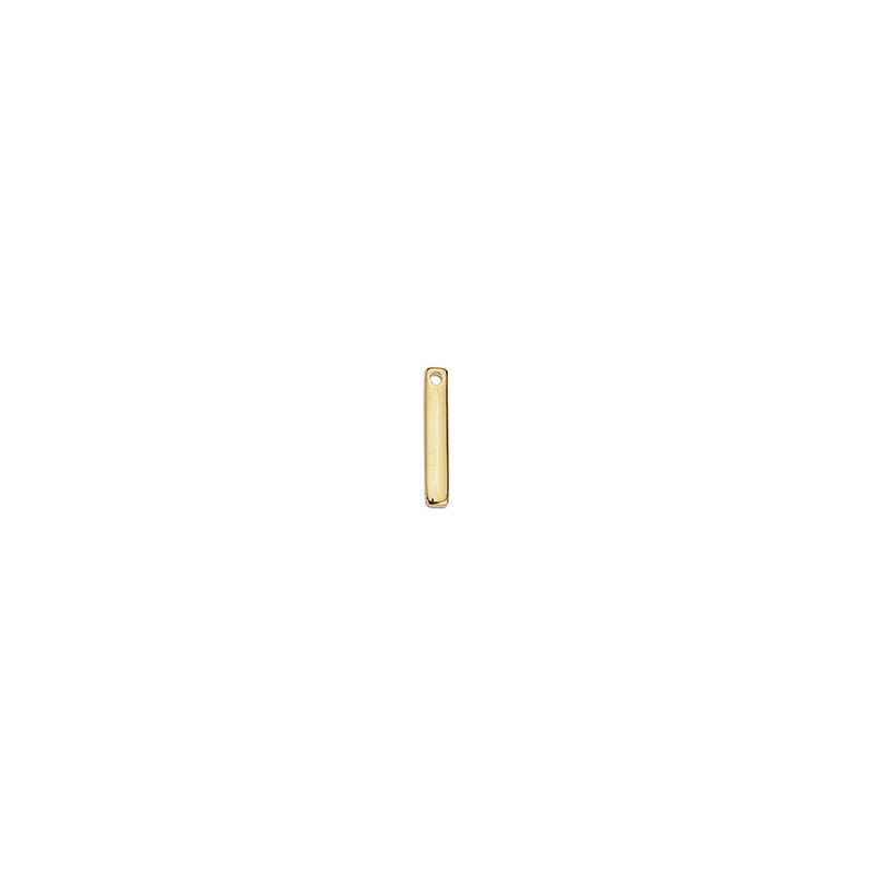 Pendentif barre dorée à l'or fin24K 3.3x19mm x1  - 1
