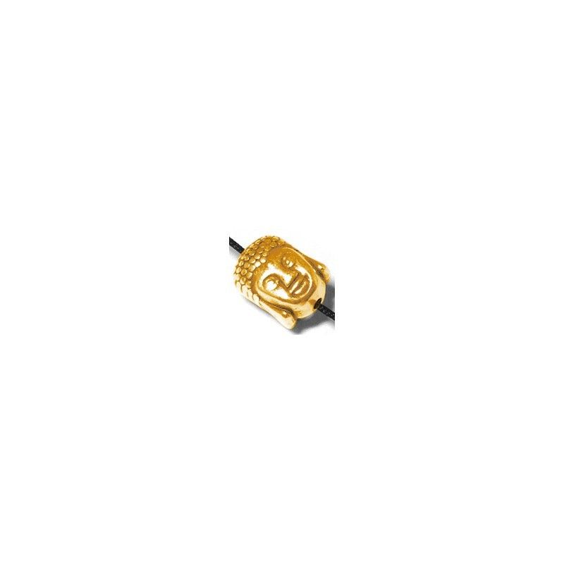 Perle métal bouddha dorée à l'or fin 24K 10,8x8,75mm x1  - 1
