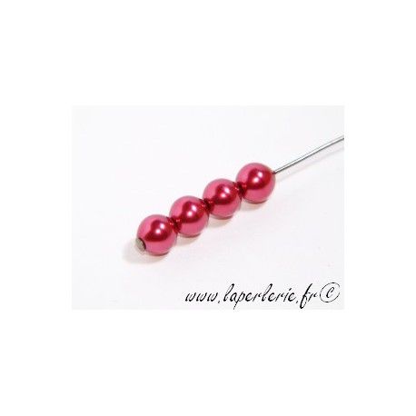 Ronde nacrée 6mm FUSHIA x20  - 1