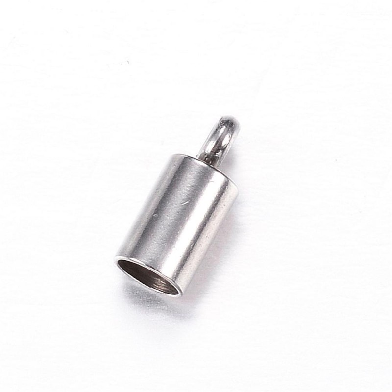 Embout cordon 7.5x3.5mm acier inoxydable x1  - 1