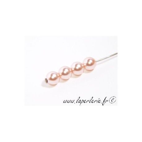 Ronde nacrée 6mm LIGHT ROSE x20  - 1