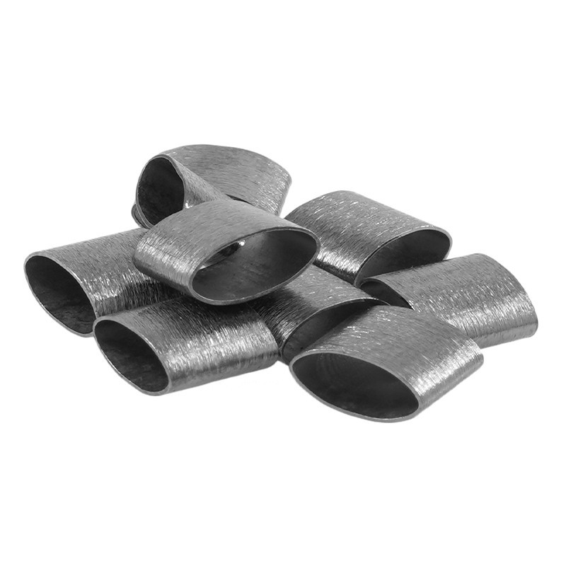 Tube de perle ovale en laiton étain 3.2x7.2mm x1  - 1