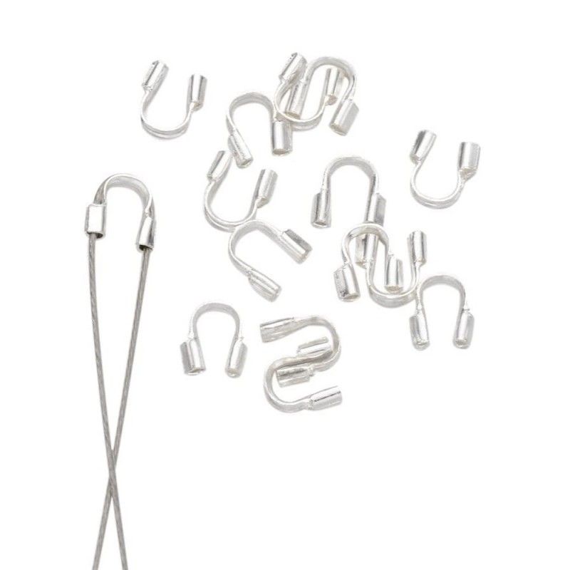 Protection fil câblé 0.5mm en laiton argenté  - 1