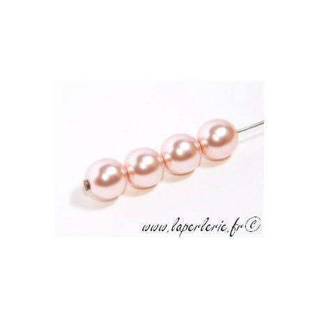 Ronde nacrée 8mm LIGHT ROSE x10  - 1