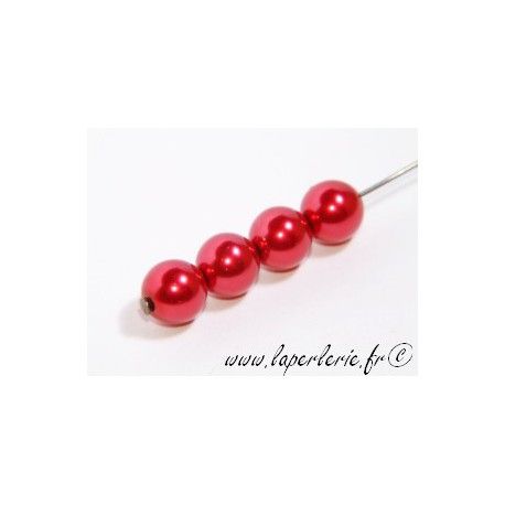 Ronde nacrée 8mm RUBY x10  - 1