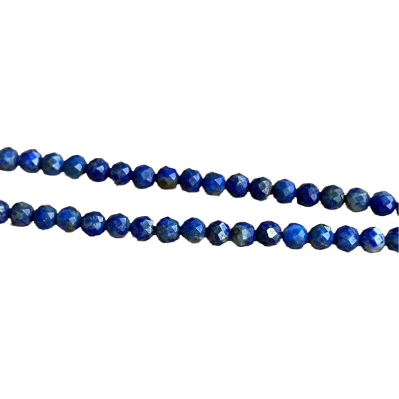Ronde facettée 2.5mm lapis lazuli fil de 40cm x1  - 1