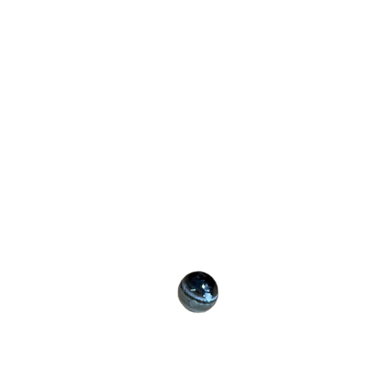 Perle ronde onyx/agate noire rayée | 7 tailles disponibles x1  - 4