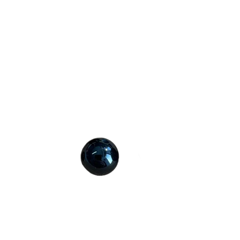 Perle ronde agate noire/onyx | 4 tailles disponibles x1  - 4