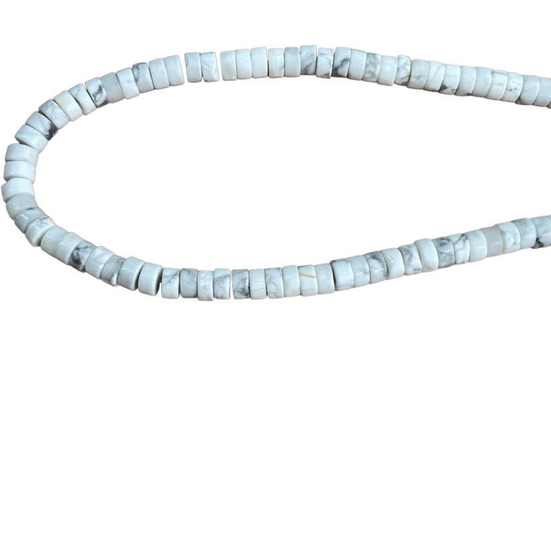 Rondelle Heishi Howlite fil de 40cm |2 diamètres disponibles x1  - 3