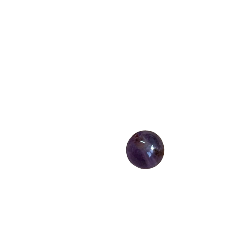 Perle ronde amétrine purple phantom quartz | 2 tailles disponibles x1  - 2