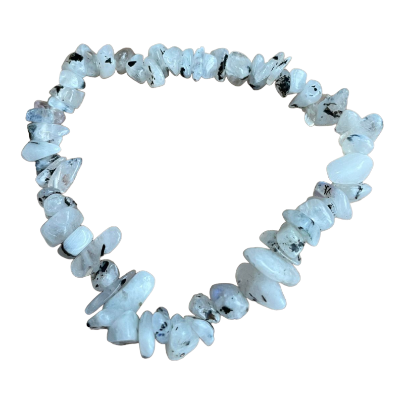 Bracelet chips labradorite blanche 20cm x1  - 1