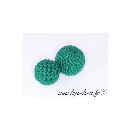 Perle crochet 25mm EMERALD x6  - 1