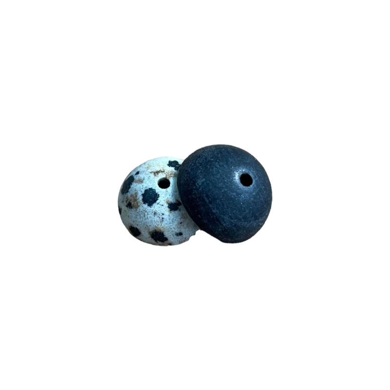 Demi-sphère jaspe dalmatien et onyx 12mm x1  - 1