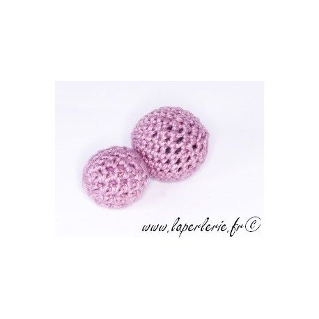 Perle crochet 25mm LILAS x6  - 1