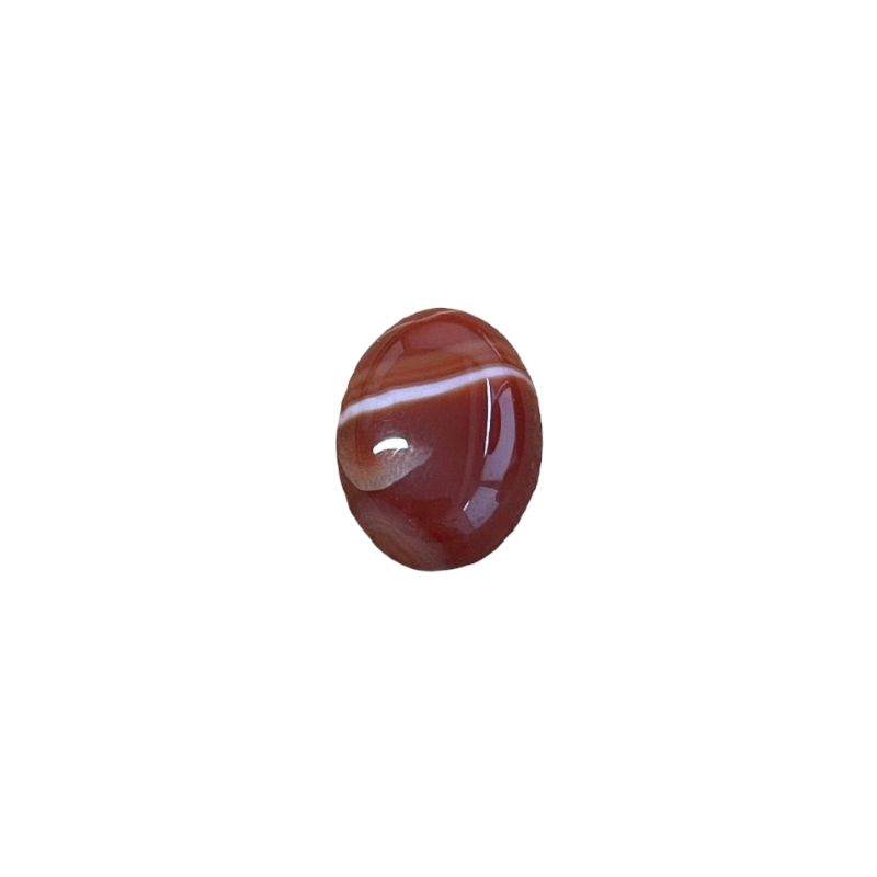Cabochon ovale 20x15mm agate rouge x1  - 1