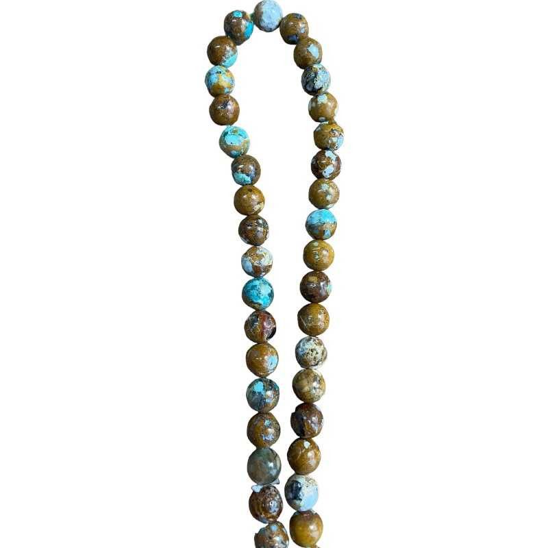 Perle ronde 10mm dickite fil de 40cm x1  - 1