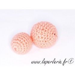 Perle crochet 25mm PEACH x6