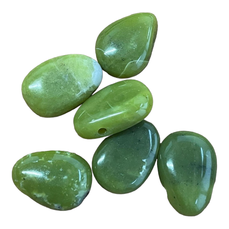 Pendentif goutte en serpentine x1  - 2