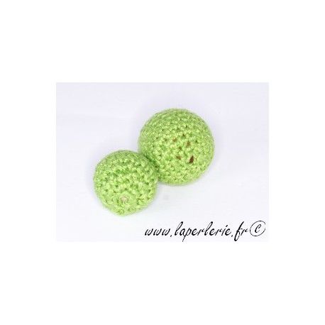 Perle crochet 25mm PERIDOT x6  - 1