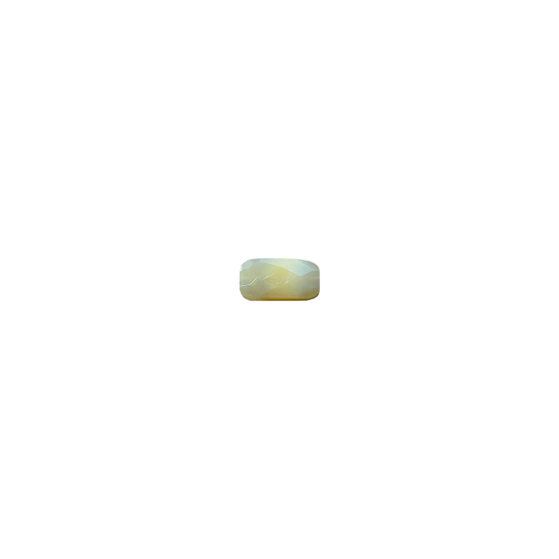 Perle rectangle facettée agate jaune mie28x15mm x1  - 1