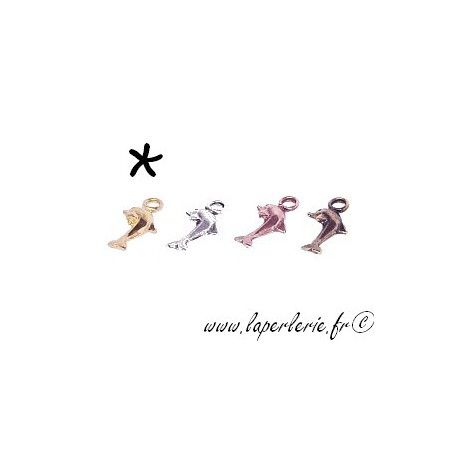Breloque dauphin 20mm DORÉ  - 1