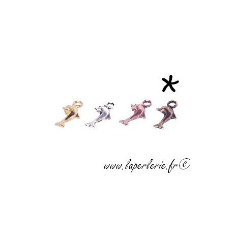 Breloque dauphin 20mm LAITON VIEILLI  - 1