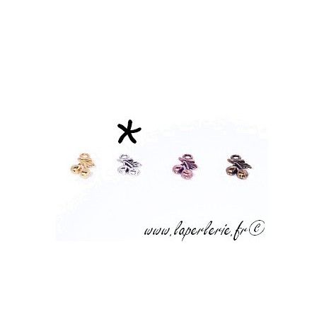 Breloque cerise 15mm ARGENTÉ  - 1