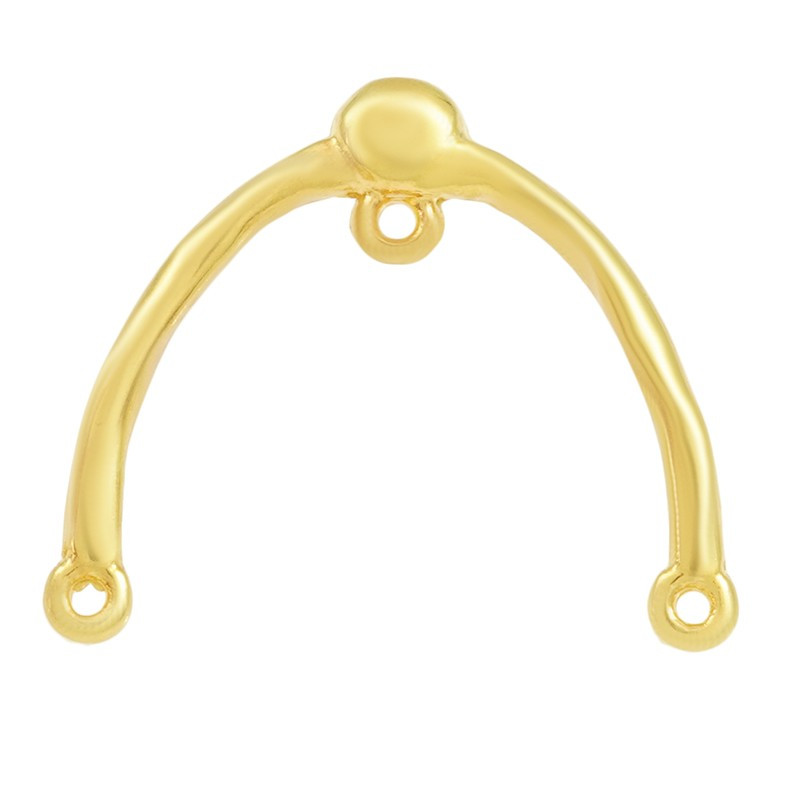 Clous d'oreilles pont 3 anneaux 30x27mm x2  - 2