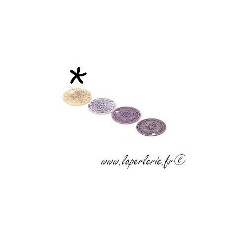 Sequin écrit 10mm DORE x10  - 1