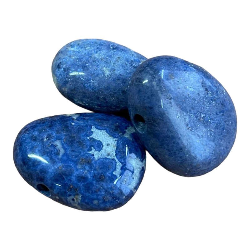 Pendentif goutte dumortiérite 27x22mm x1  - 4