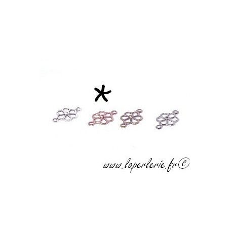 Estampe fleur 2 anneaux 13mm CUIVRE  - 1