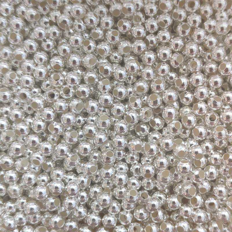 Perles rondes 2,5mm Argent 925 x100