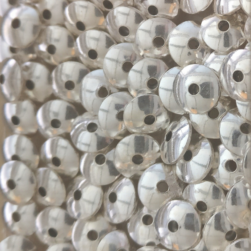 Perles saucer 6.5mm en Argent 925 x6