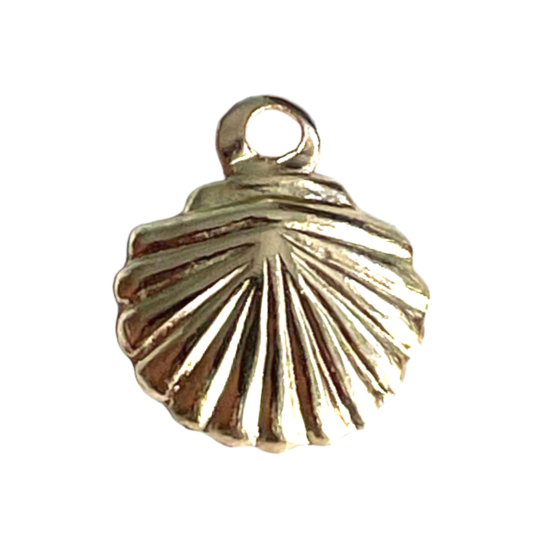 Breloque coquille St Jacques gold filled - 8.7x7.7mm x1