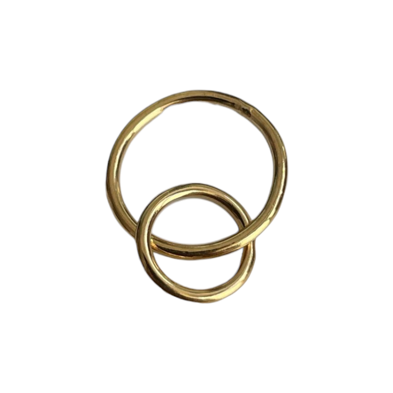 Anneaux entrelacés en Gold Filled 8mm et 12mm x1