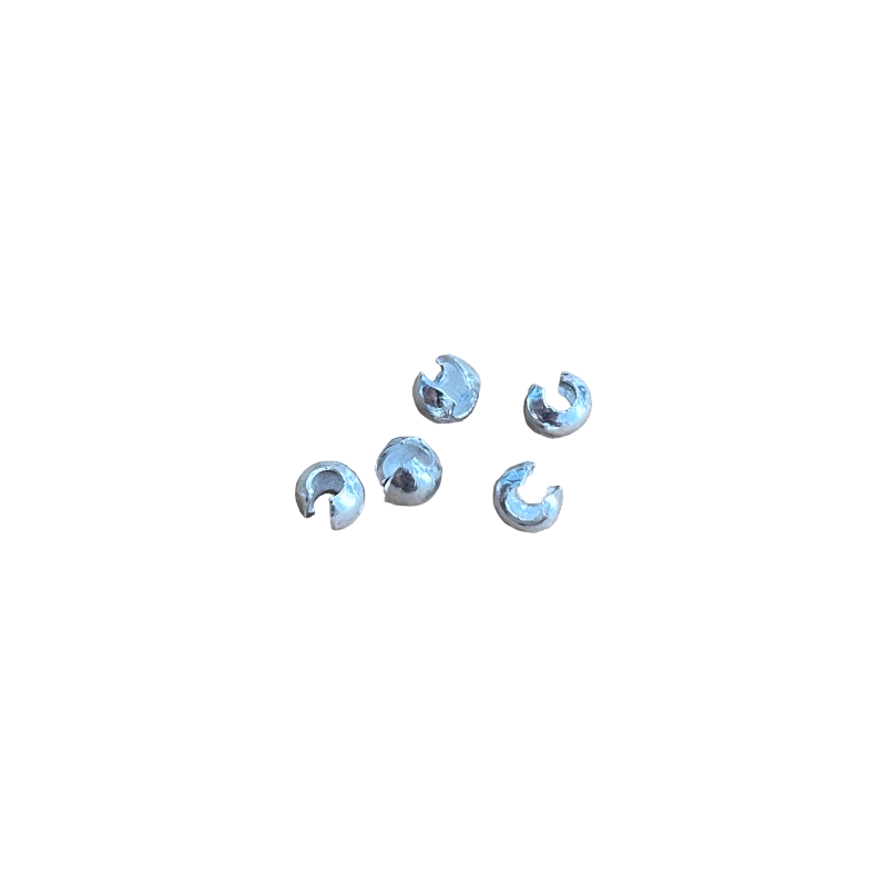 Caches perles à écraser en argent 925 4mm x2
